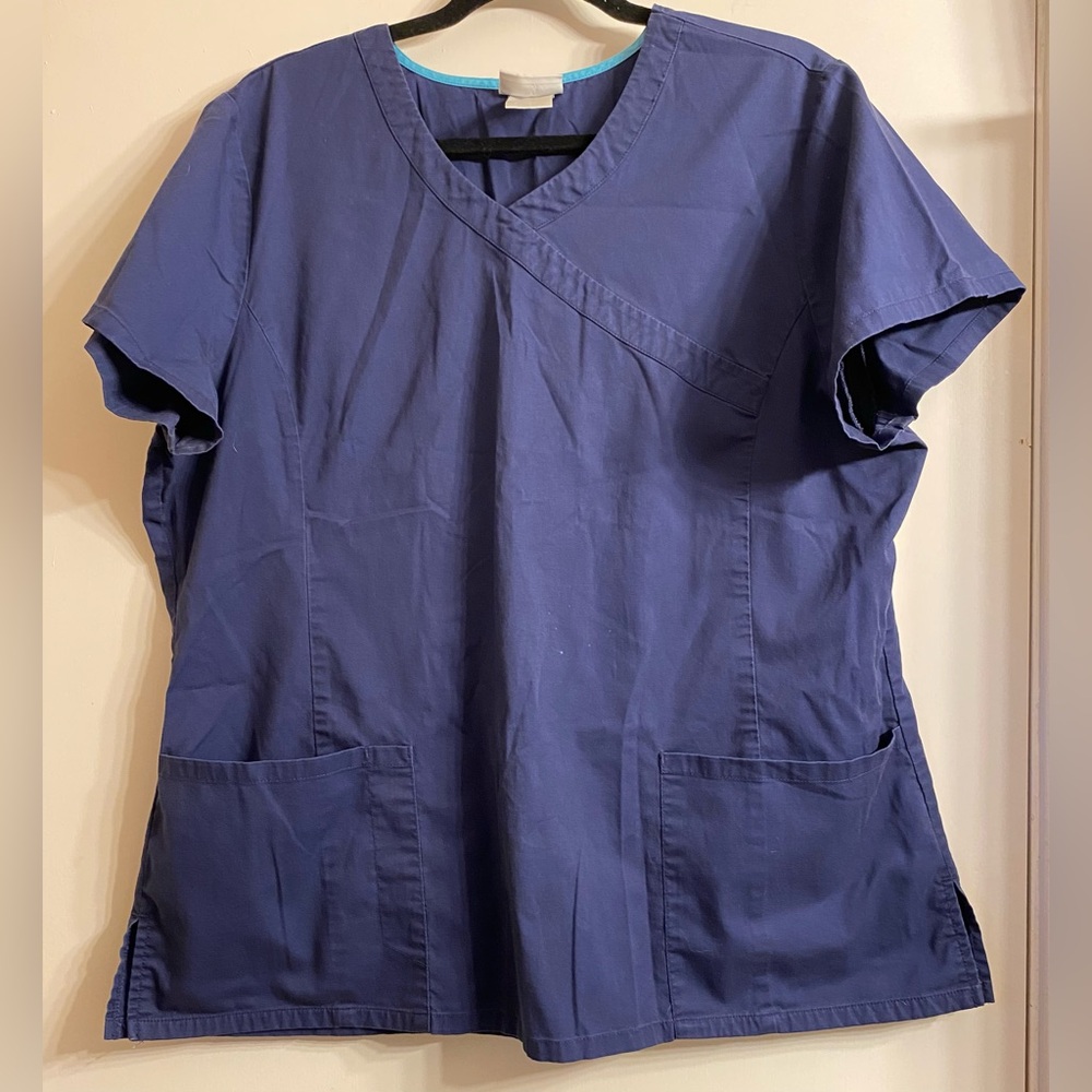 Scrubstar Ultimate Electric dark Blue Size L or XL Scrub Top.